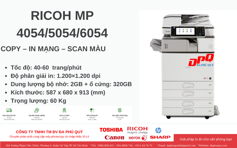 Bán máy photocopy Ricoh MP 6054