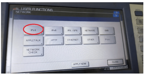 Cách cài IP trên máy photocopy Toshiba