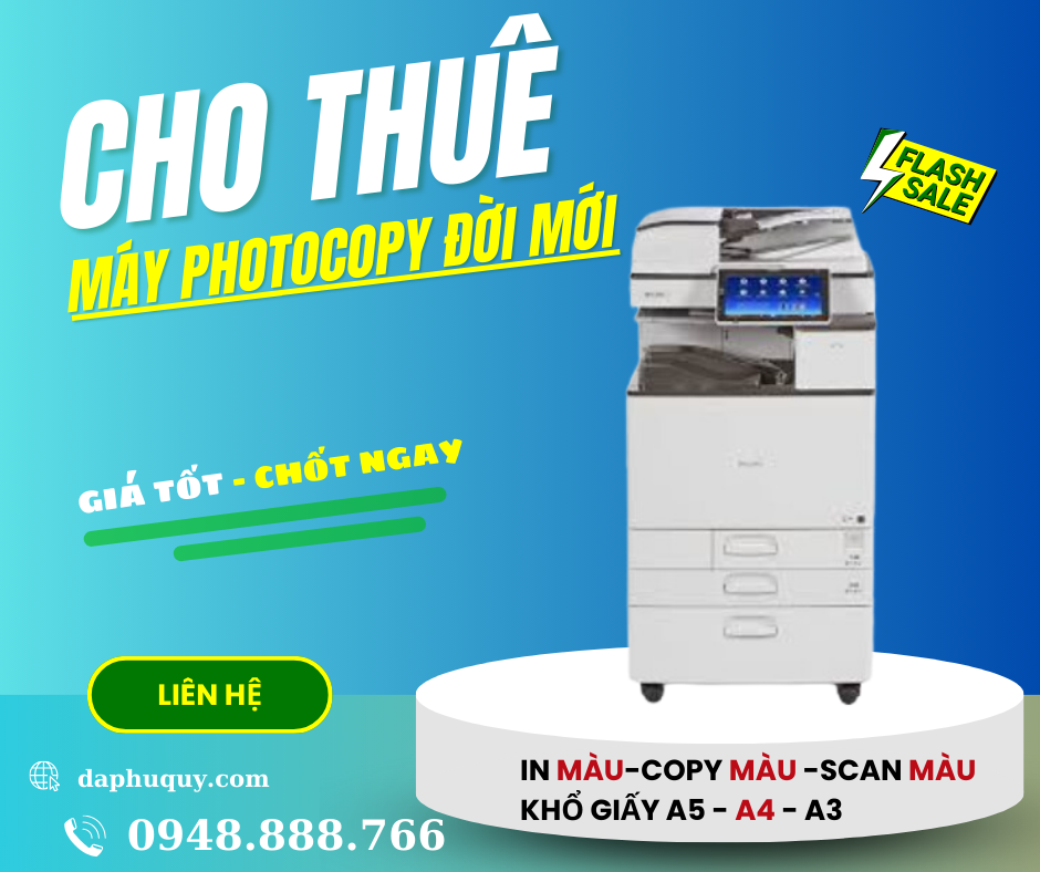 Thuê photocopy Ricoh MPC 2504 tại Đa Phú Quý