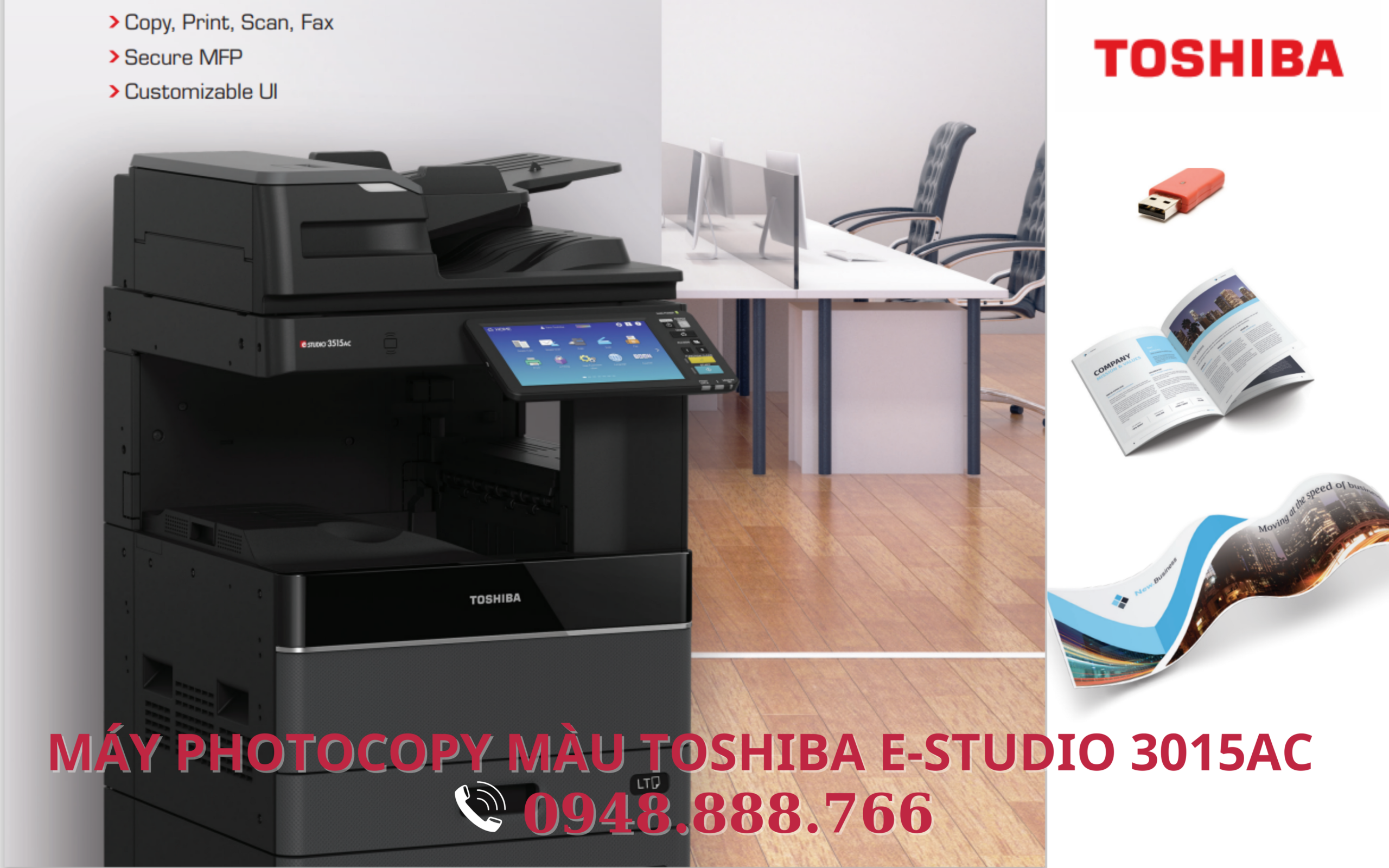 máy photocopy màu Toshiba e-Studio 3015AC